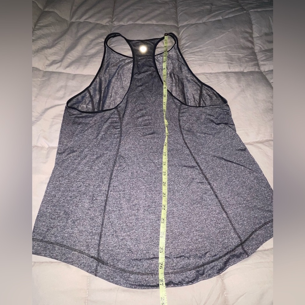 Lululemon Time To Sweat Tank My Race My Pace Heathered Black Gray Size L - Picture 6 of 13